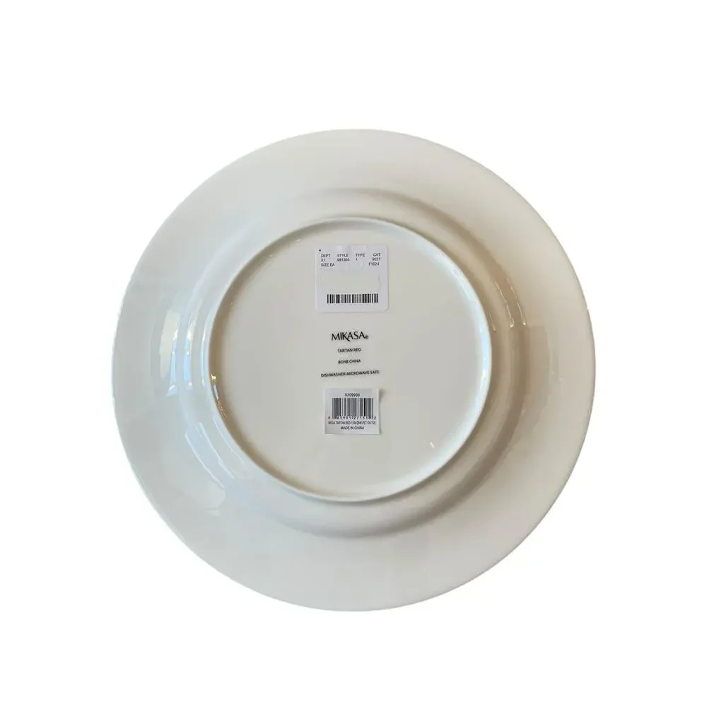 Mikasa TARTAN RED Christmas Dinner Plates 11